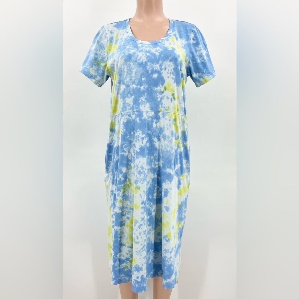 LOGO Lori Goldstein Beach To Street Tie-Dye T-Shirt Dress w/Pockets